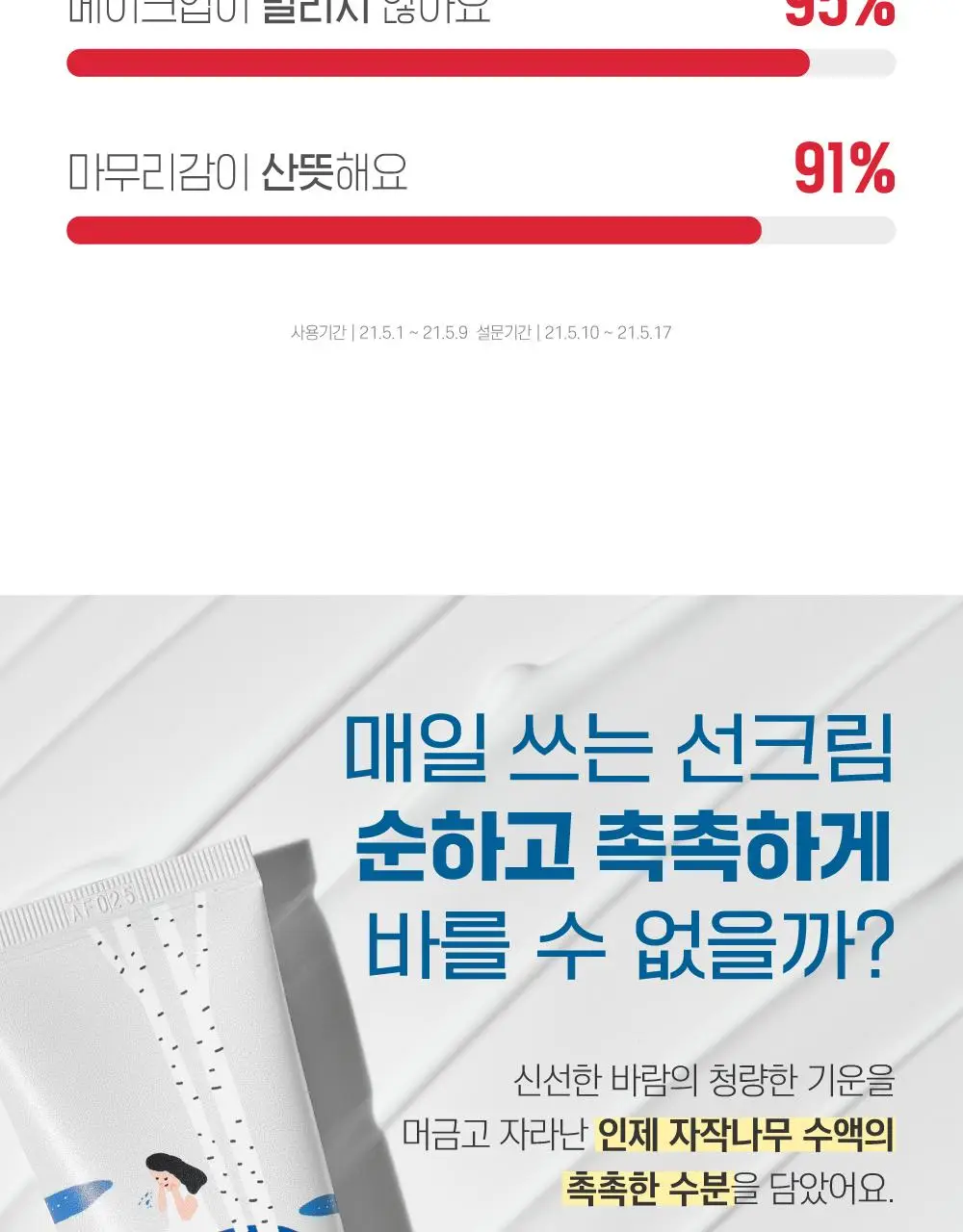 [1+1/수분썬] 라운드랩 자작나무 수분 선크림 50ml 더블 기획 상세페이지 8